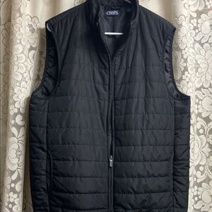 Chaps Men's Black Quilted Vest Size Large